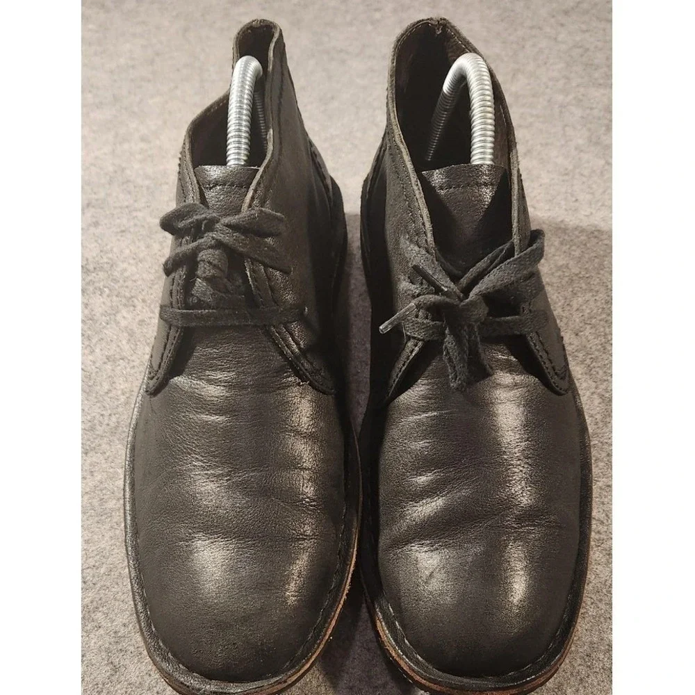 John Varvatos Chukka Boots Mens Size 10 Black‎ Leather Lace Up Ankle Dress